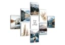 Novart Wandbild Natur Landschaft KOMPLETT AUFHÄNGFERTIG See Berge Bild 2