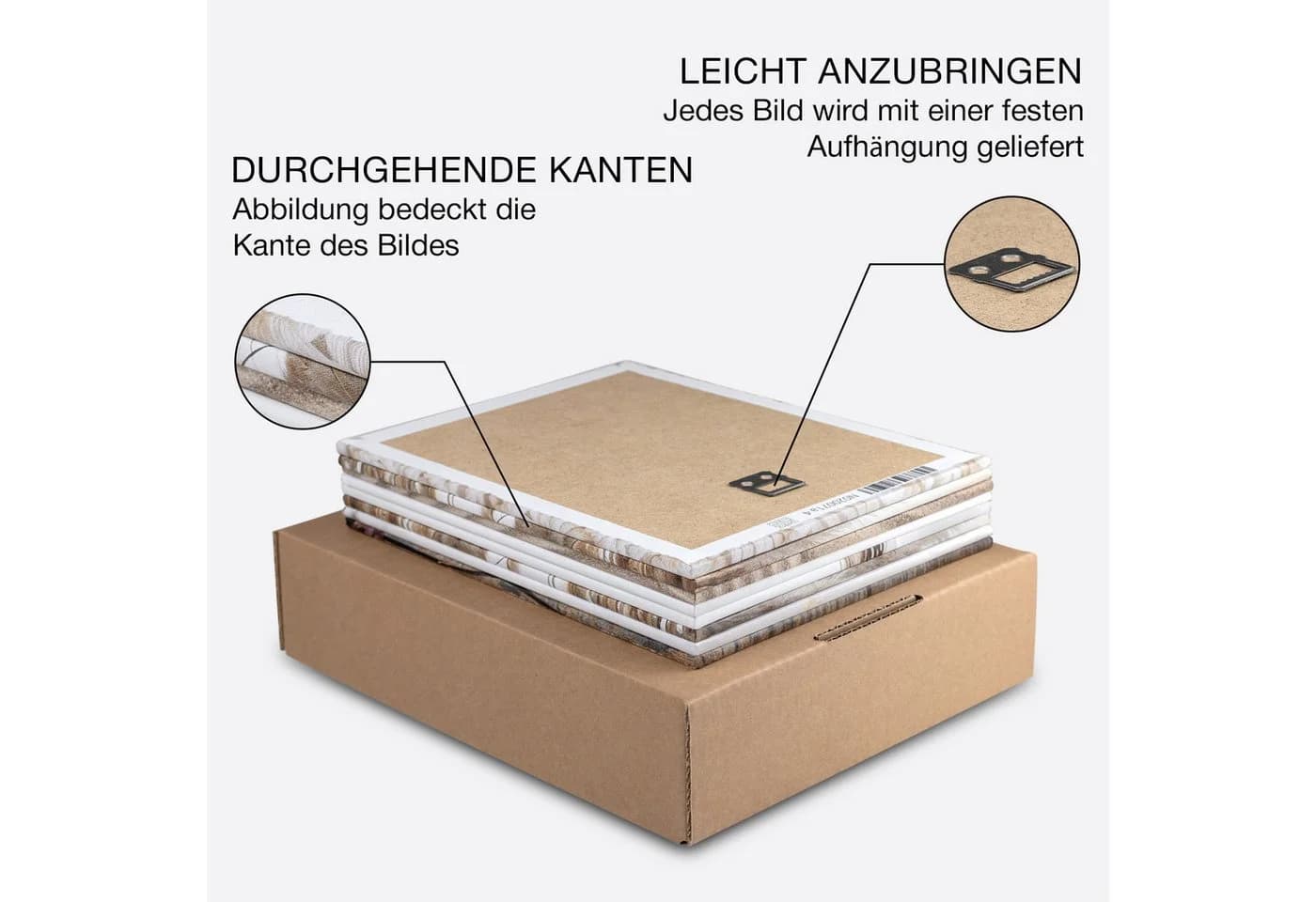 Novart Wandbild Natur Landschaft KOMPLETT AUFHÄNGFERTIG See Berge - Bild 5