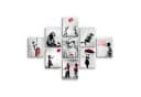 Novart Wandbild Banksy Collage Street Art Wohnzimmer Loft Kinder Bild 1