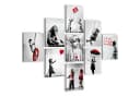Novart Wandbild Banksy Collage Street Art Wohnzimmer Loft Kinder Bild 2