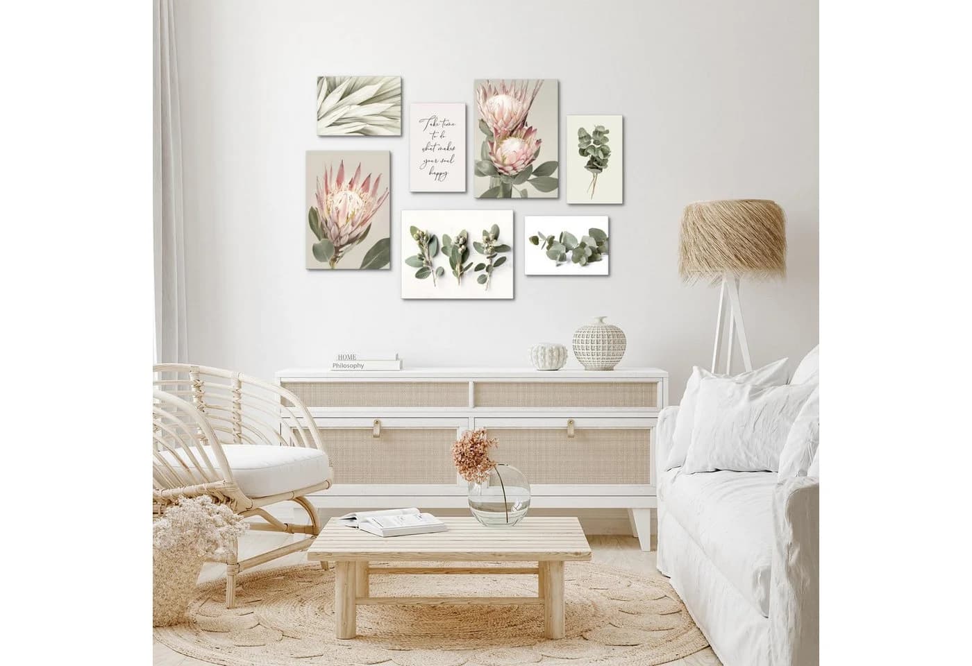 Novart Wandbild Blätter Pflanzen Grün Aufhängfertig - Bild 4