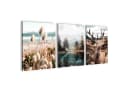 Novart Wandbild Wald Natur Bilder Set 3 Teilig Berge Hirsch Bild 2