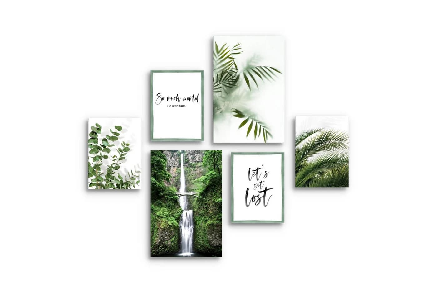 Novart Wandbild Grüne Blätter Pflanze Natur - Fertig zum Aufhängen - Bild 3