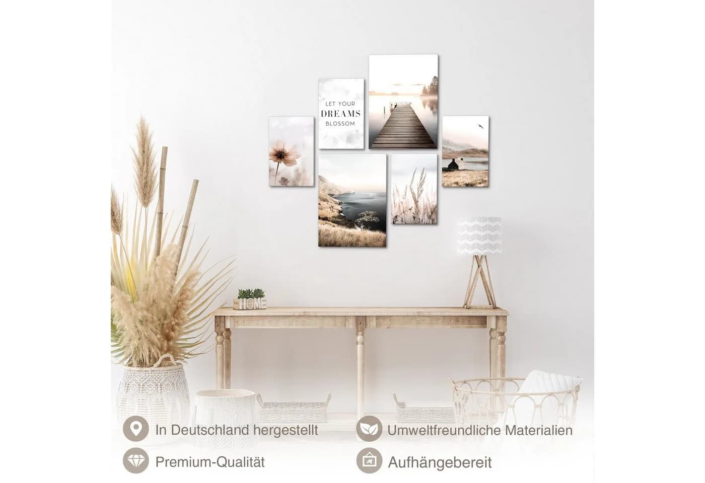 Novart Wandbild Natur Boho See Beige - Bild 5