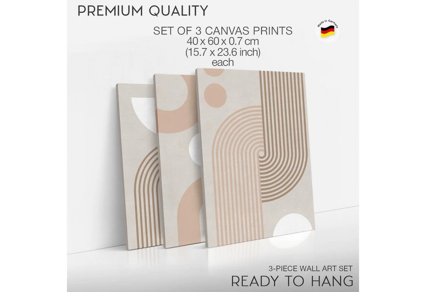 Novart Wandbild Set Abstrakt Geometrisch 3-teilig - Bild 5