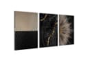 Novart Abstraktes Wandbild Schwarz Gold Modern Bild 2