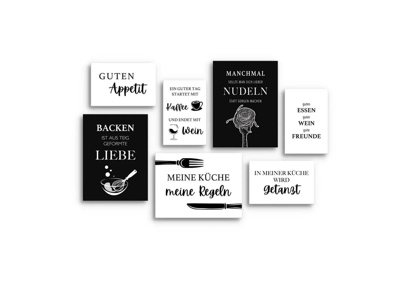 Novart Wandbild Küche Schwarz Weiss Esszimmer Set
