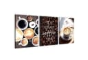 Novart 3er Wandbild Set Kaffee 30x40 cm Modern Aufhängfertig Bild 2