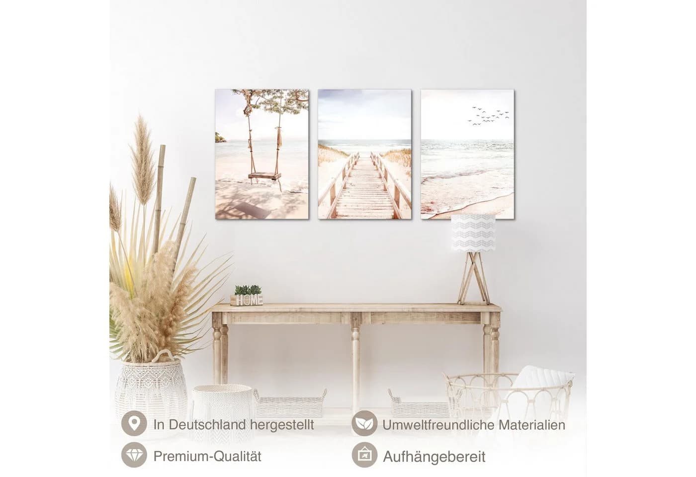 Novart Wandbild Set Relax Meer Entspannung Ostsee Aufhängfertig - Bild 5