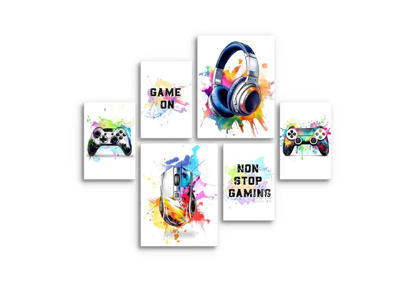 Novart Wandbild Gamer Spielkonsole Weißer Hintergrund