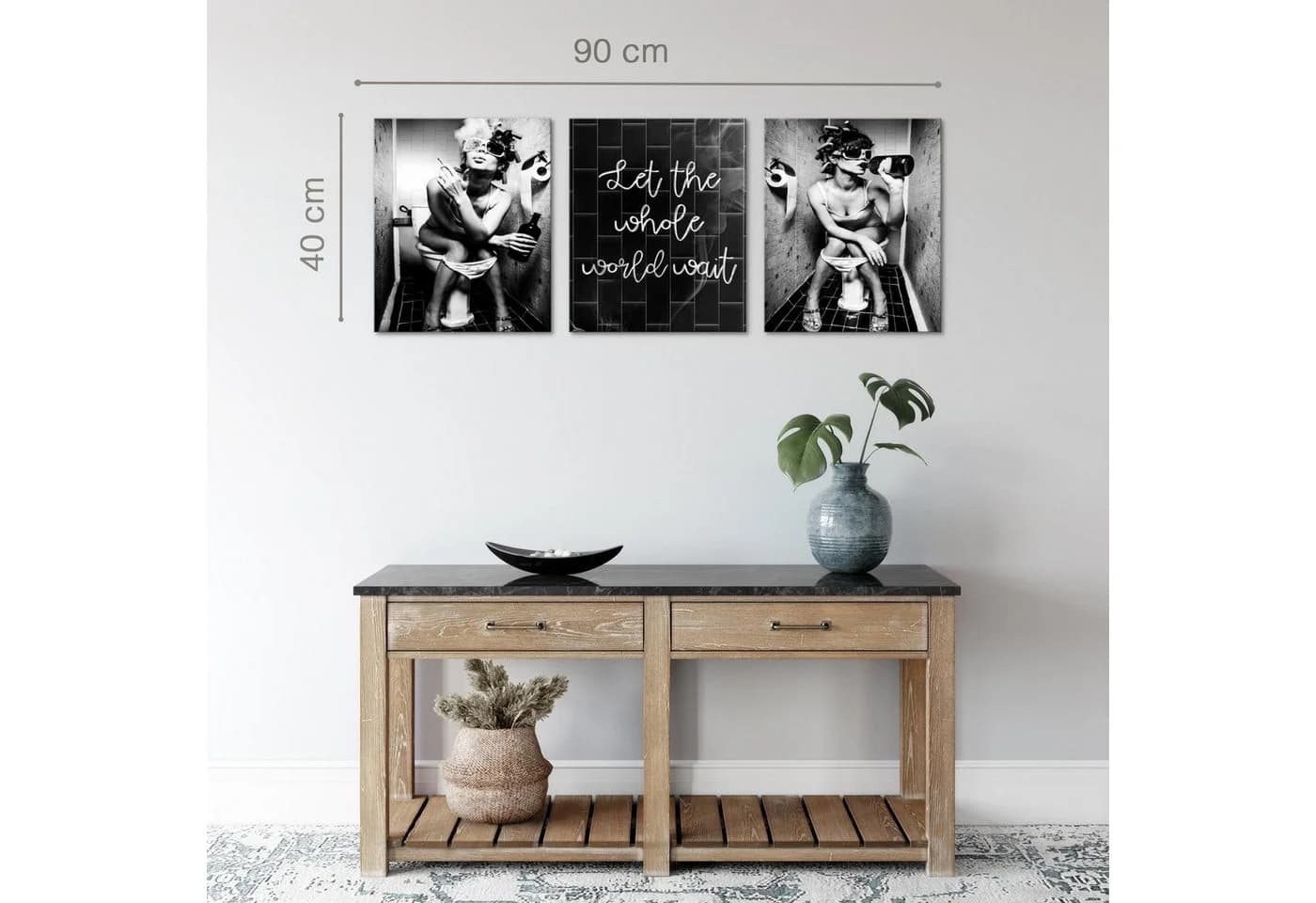 Novart Wandbild Frau im Badezimmer Lustige Toiletten Bilder - Bild 5