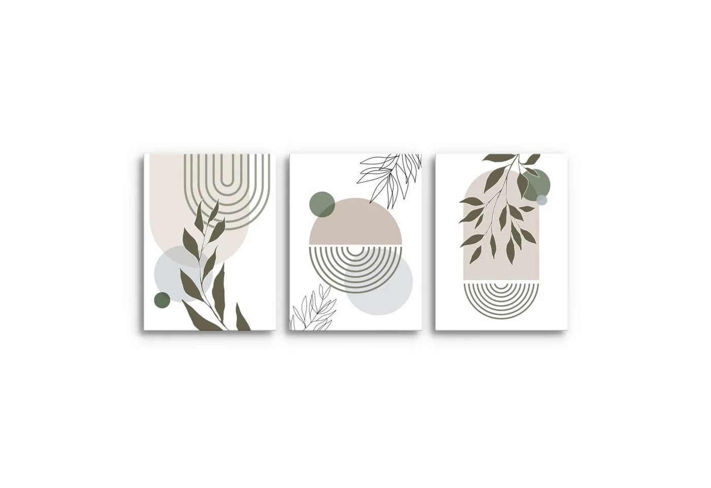 Novart Wandbild Abstrakt Grau Boho Style