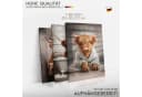 Novart 3er Set Wandbild Orange Kühe Tiere Deko Bild 4