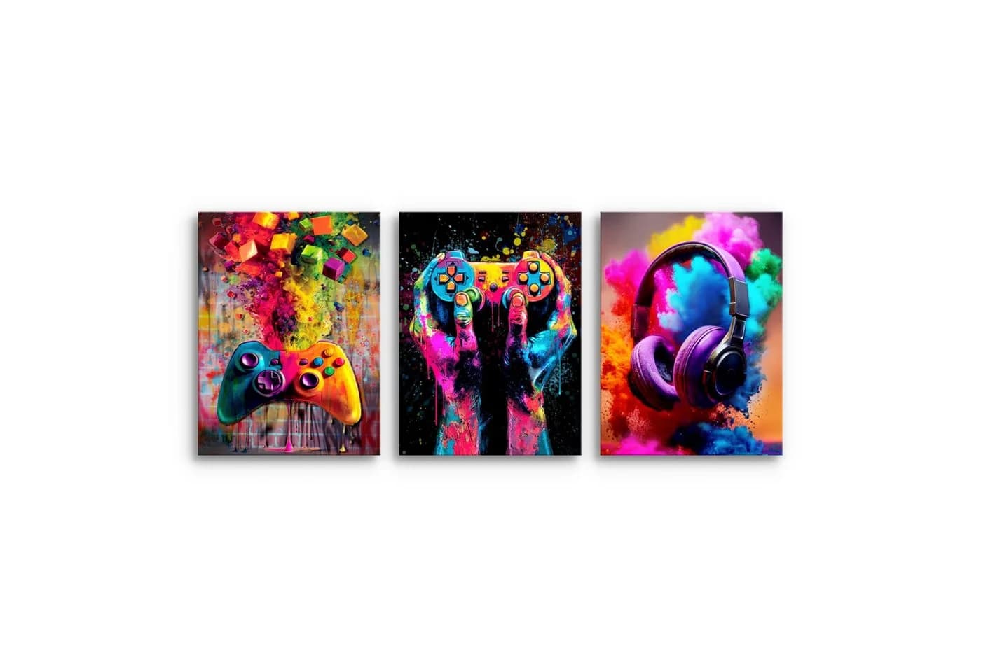 Novart Wandbild Gamer Spielkonsole Bunt