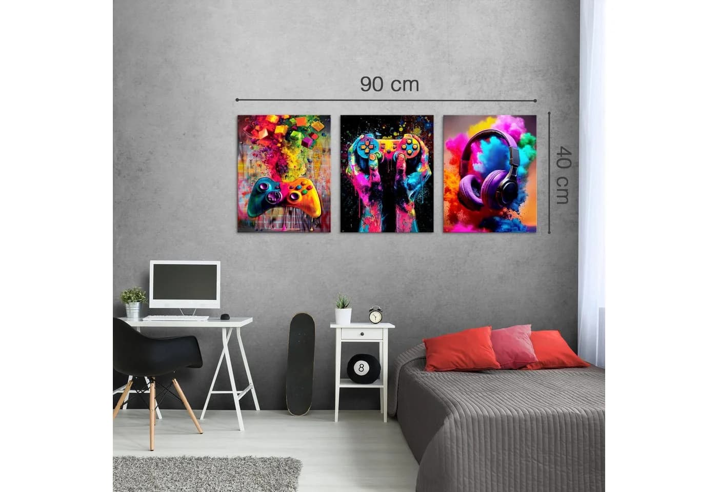 Novart Wandbild Gamer Spielkonsole Bunt - Bild 5
