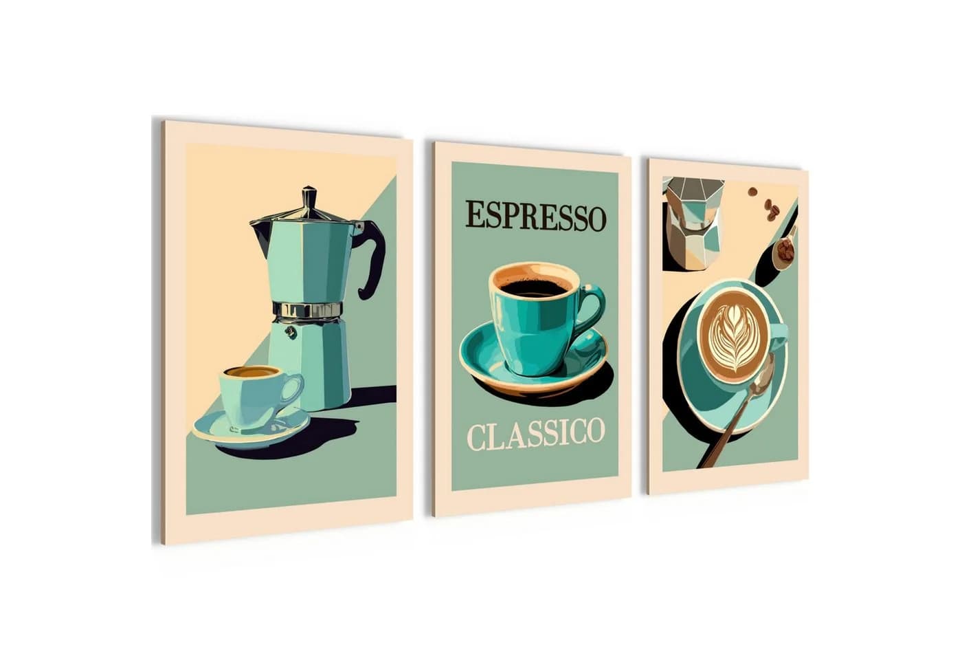Novart Retro Kaffee Wandbild Küche Bunt - Bild 2