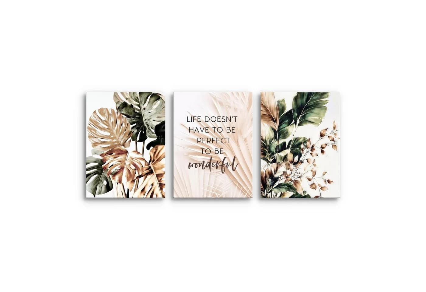 Novart Wandbild Boho Blätter Landhaus Deko
