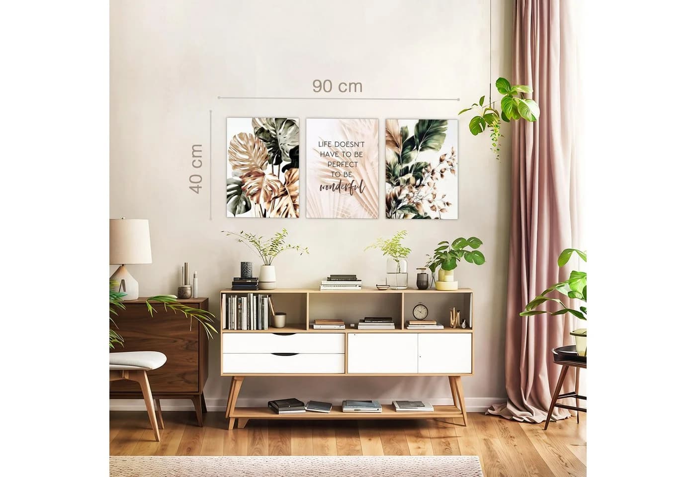 Novart Wandbild Boho Blätter Landhaus Deko - Bild 5
