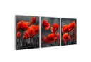 Novart Wandbild Baum des Lebens Abstrakt Modern Set Wohnzimmer Mohnblumen Bild 2