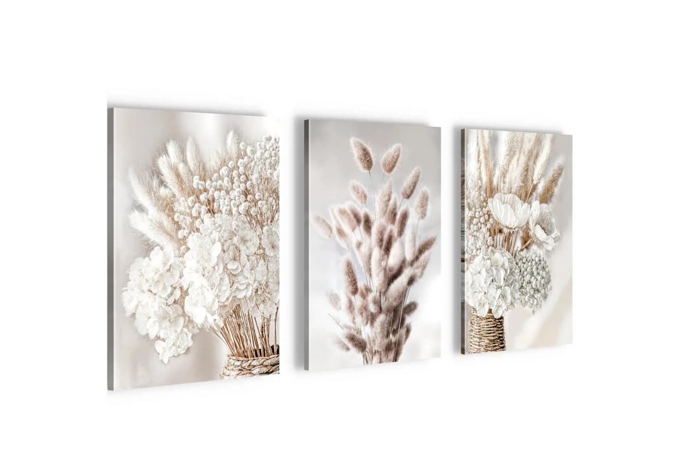 Novart 3er Wandbild Set Weißes Blumenarrangement - Bild 2