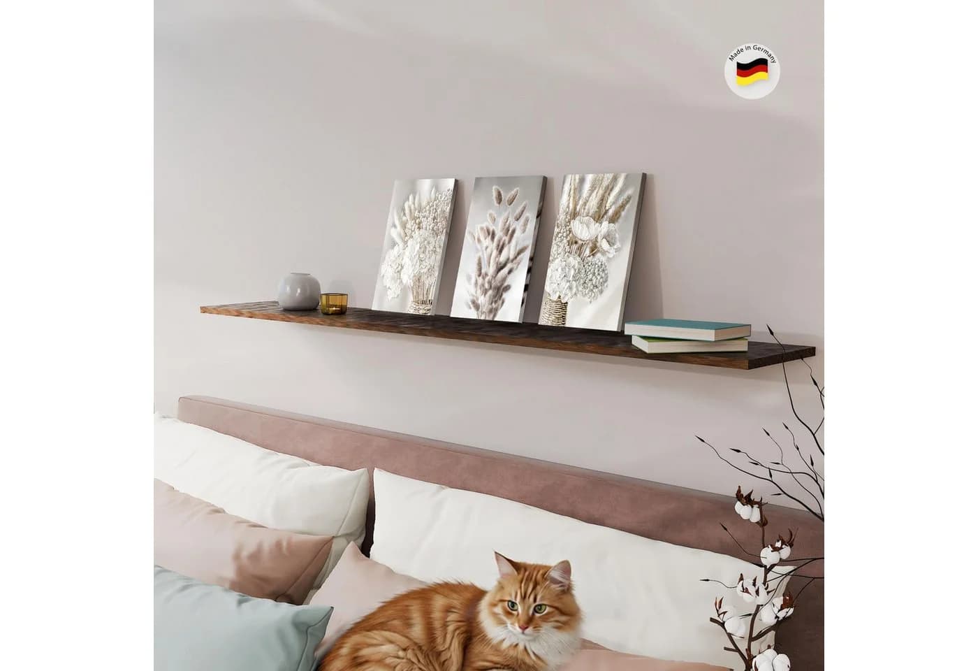Novart 3er Wandbild Set Weißes Blumenarrangement - Bild 4