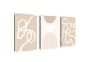 Novart Wandbild 3er Set Abstrakt Beige Linien 20x30 cm Bild 2