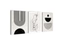 Novart Wandbild Set Abstrakte Kunst Schwarz-weiß Gesicht Wohnzimmer Bild 2