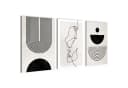 Novart Wandbild Set Abstrakte Kunst Schwarz-Weiß Gesicht Bild 2