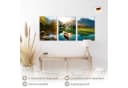 Novart Wandbild-Set 3-teilig See Berge Grün Bild 1