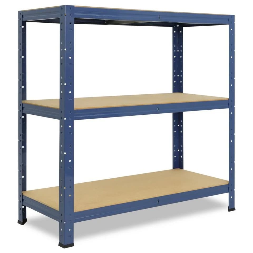 shelfplaza Schwerlastregal HOME 115x120x60cm blau 3 Böden - Bild 2