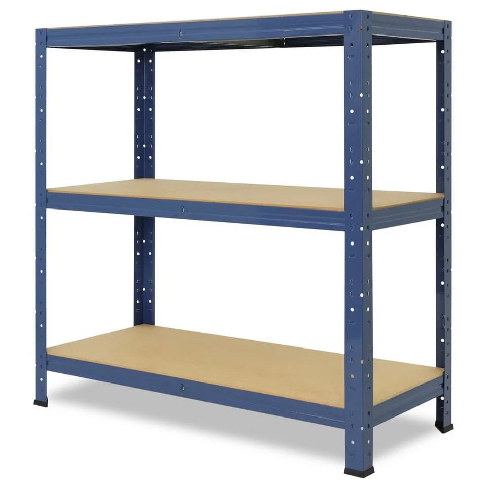 shelfplaza Schwerlastregal HOME 115x120x60cm blau 3 Böden - Bild 5