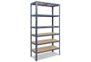shelfplaza Schwerlastregal HOME 180x30x60cm blau 6 Böden Steckregal Bild 2
