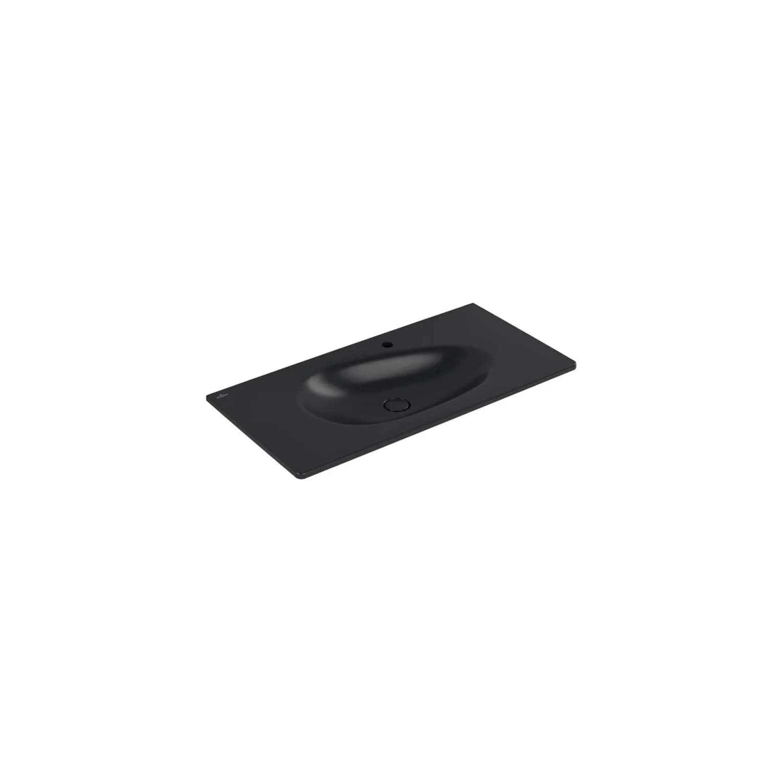 Villeroy und Boch Antao Schrankwaschtisch 4A76A2R7 100x50cm Eckig 1 Hahnloch Schwarz