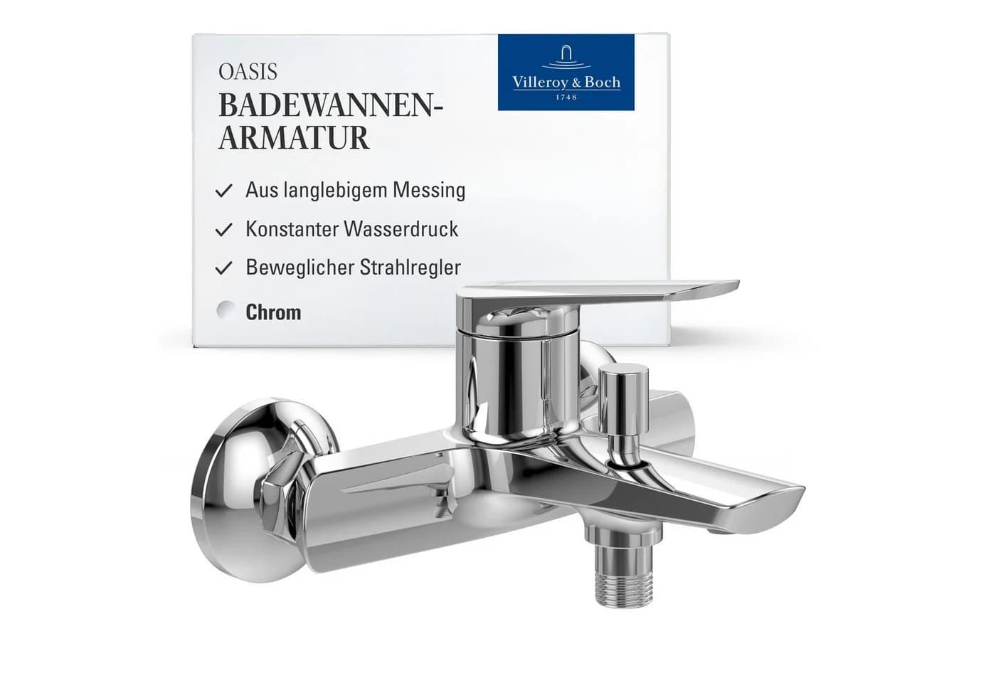 Villeroy & Boch Oasis Aufputz Wasserhahn Badewanne mit Rückflussschutz und Umstellfunktion - Bild 2