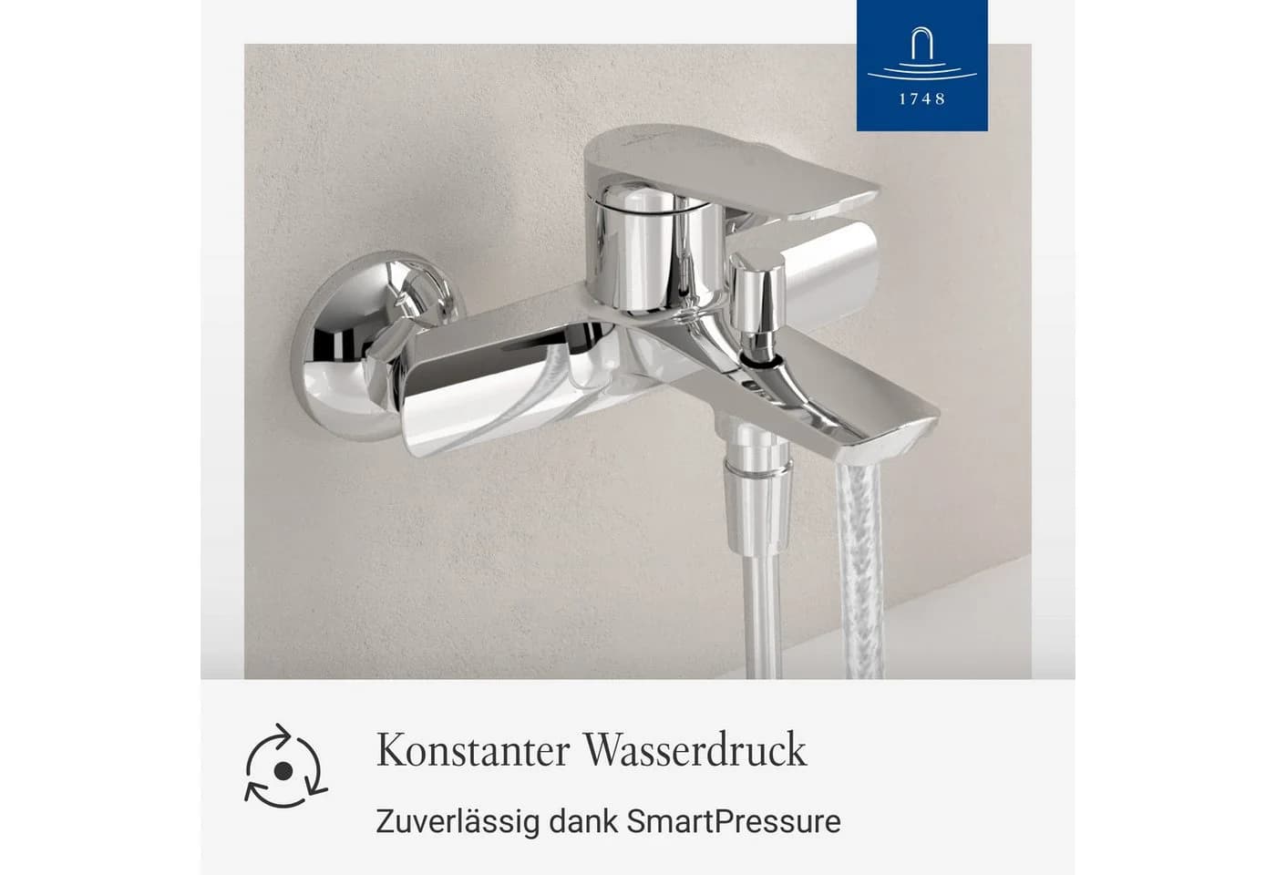 Villeroy & Boch Oasis Aufputz Wasserhahn Badewanne mit Rückflussschutz und Umstellfunktion - Bild 3