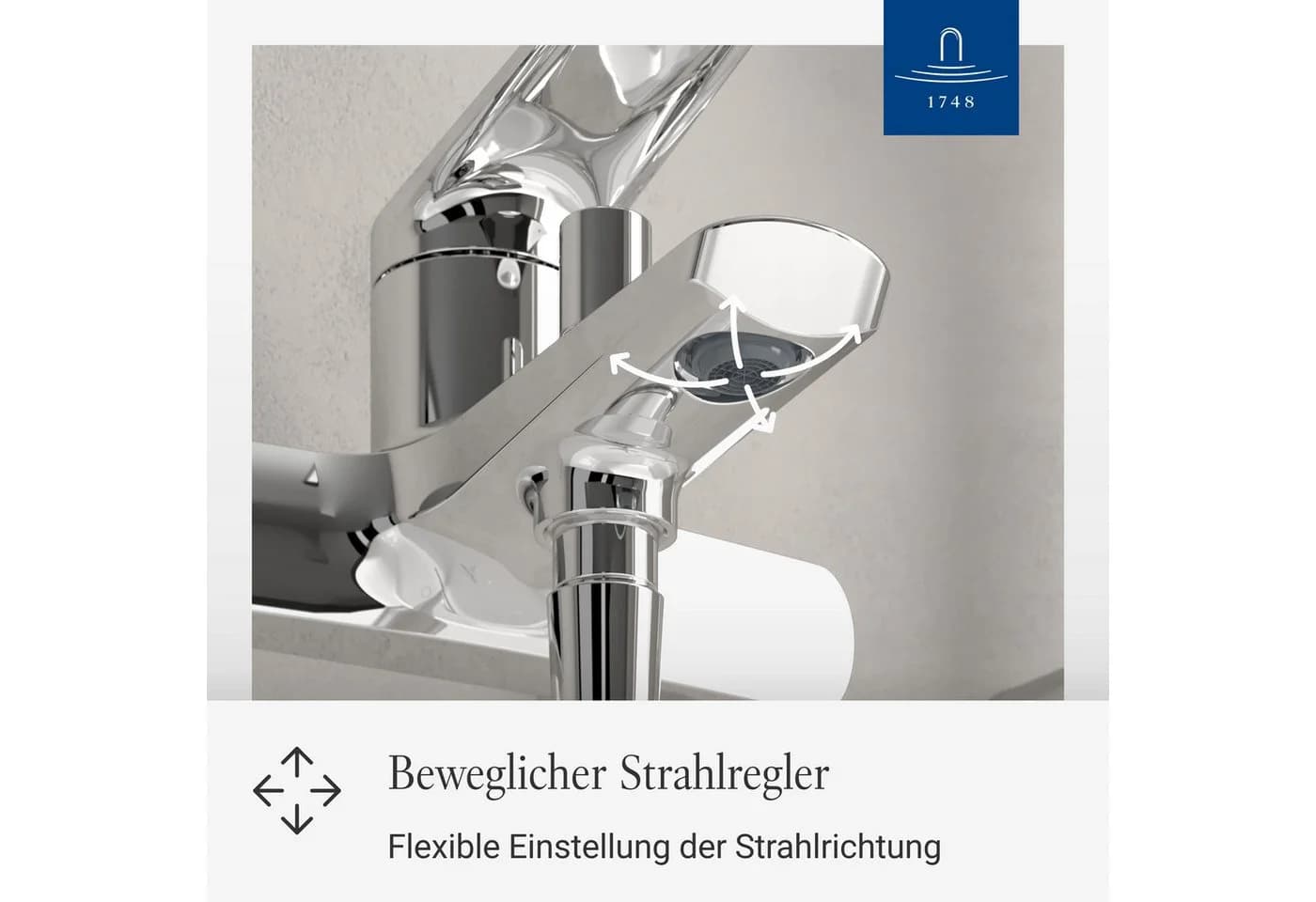 Villeroy & Boch Oasis Aufputz Wasserhahn Badewanne mit Rückflussschutz und Umstellfunktion - Bild 4