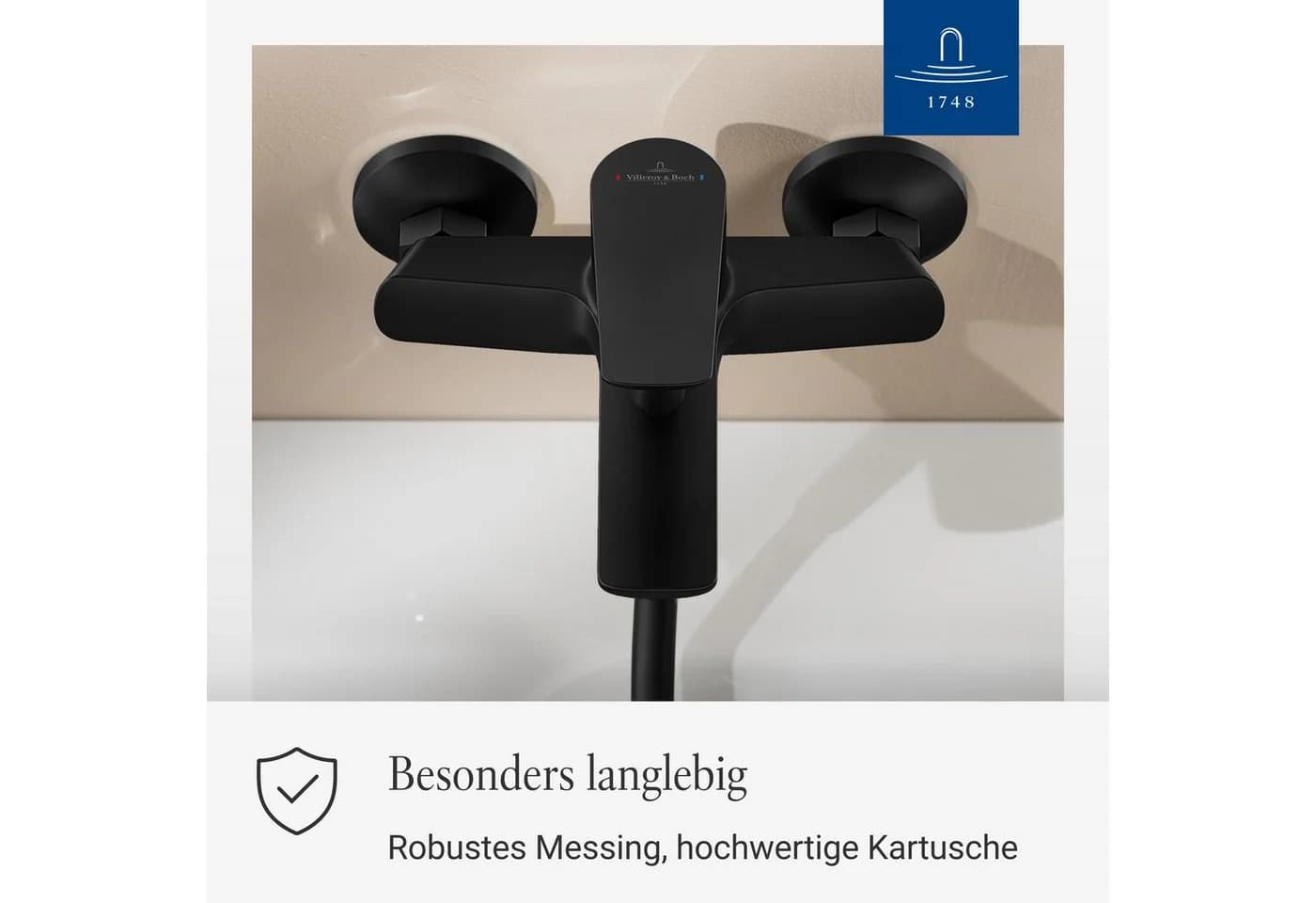Villeroy & Boch Oasis Aufputz Wasserhahn Badewanne mit Rückflussschutz und Umstellfunktion