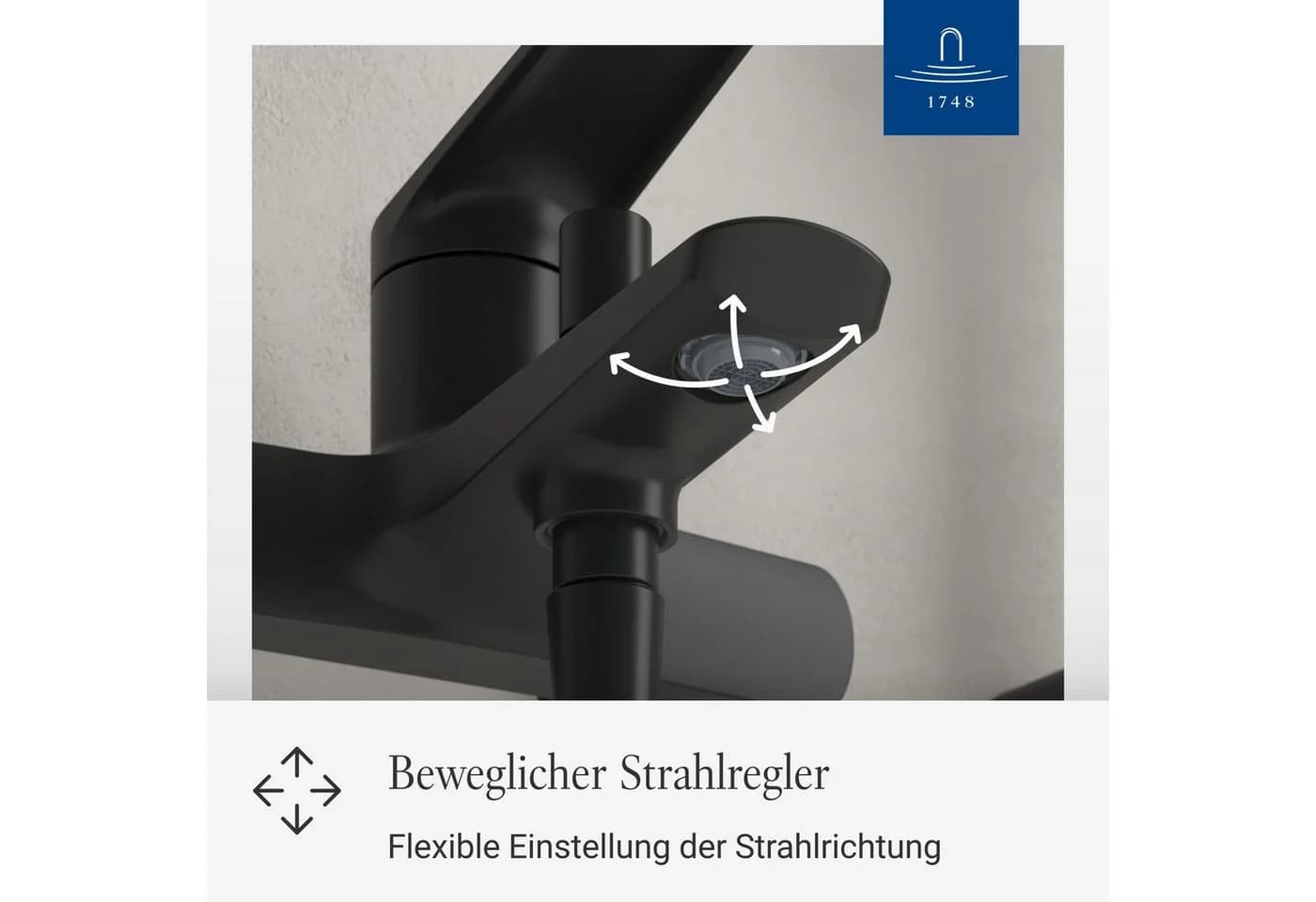 Villeroy & Boch Oasis Aufputz Wasserhahn Badewanne mit Rückflussschutz und Umstellfunktion - Bild 4