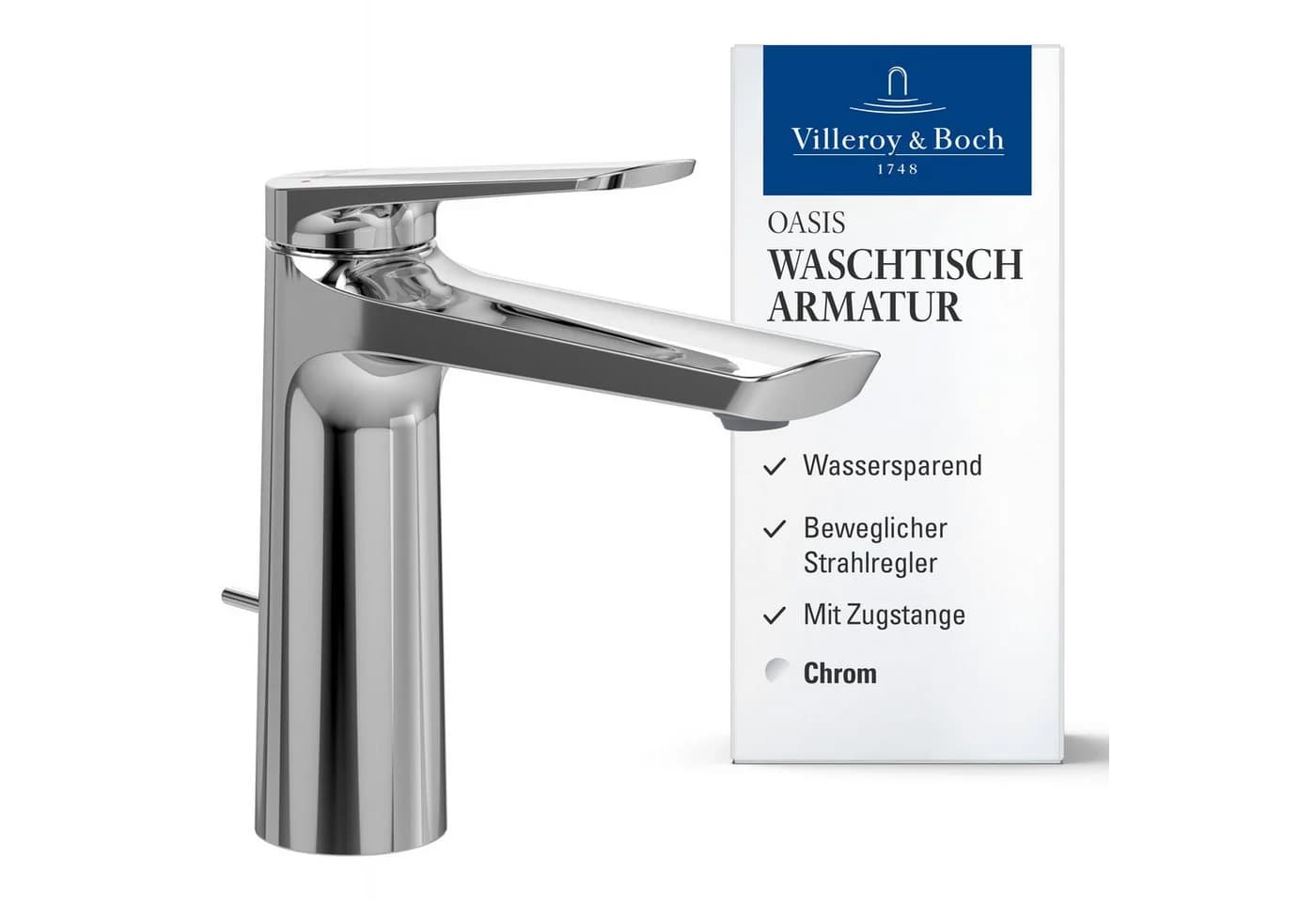 Villeroy & Boch Waschtischarmatur Oasis Chrom mit AquaSmart - Bild 2