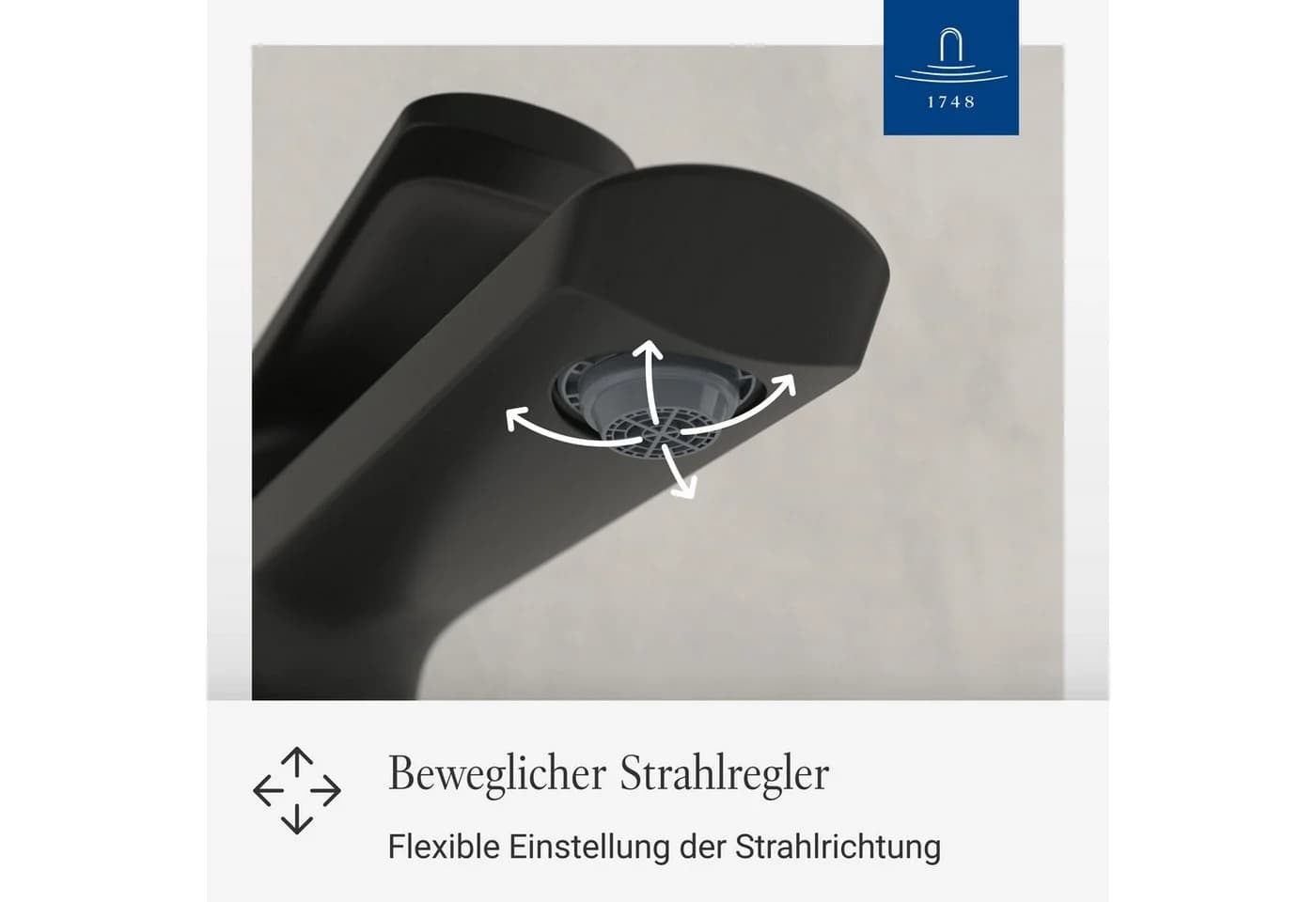 Villeroy & Boch Waschtischarmatur Oasis Matt Schwarz mit AquaSmart - Bild 3