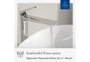 Villeroy & Boch Oasis Waschtischarmatur Silber Chrom mit Keramikkartuche Bild 3