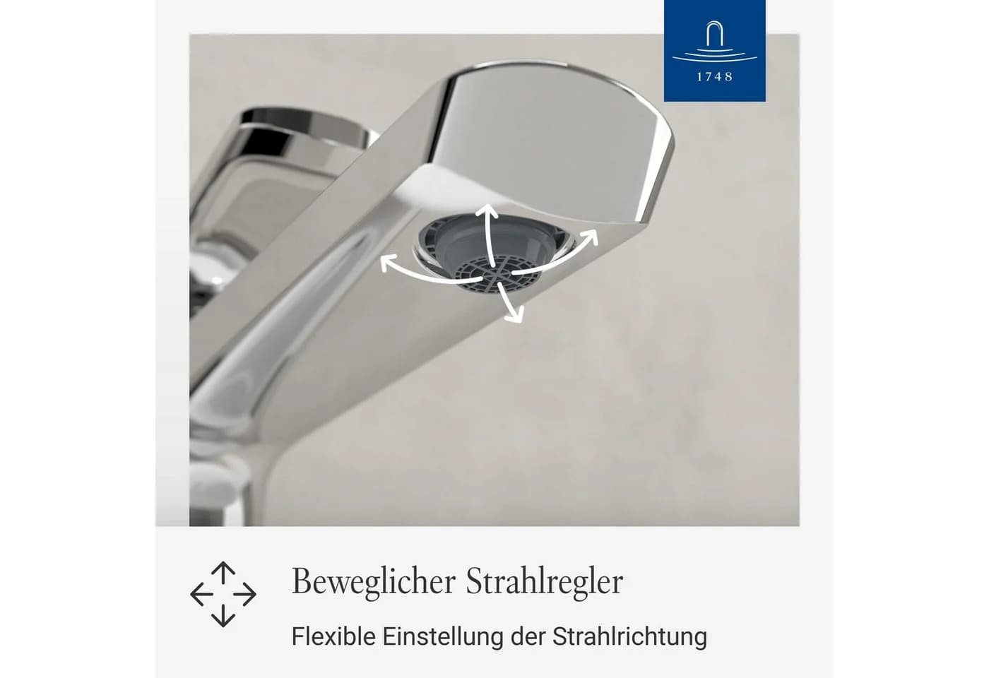 Villeroy & Boch Oasis Waschtischarmatur Silber Chrom mit Keramikkartuche - Bild 4