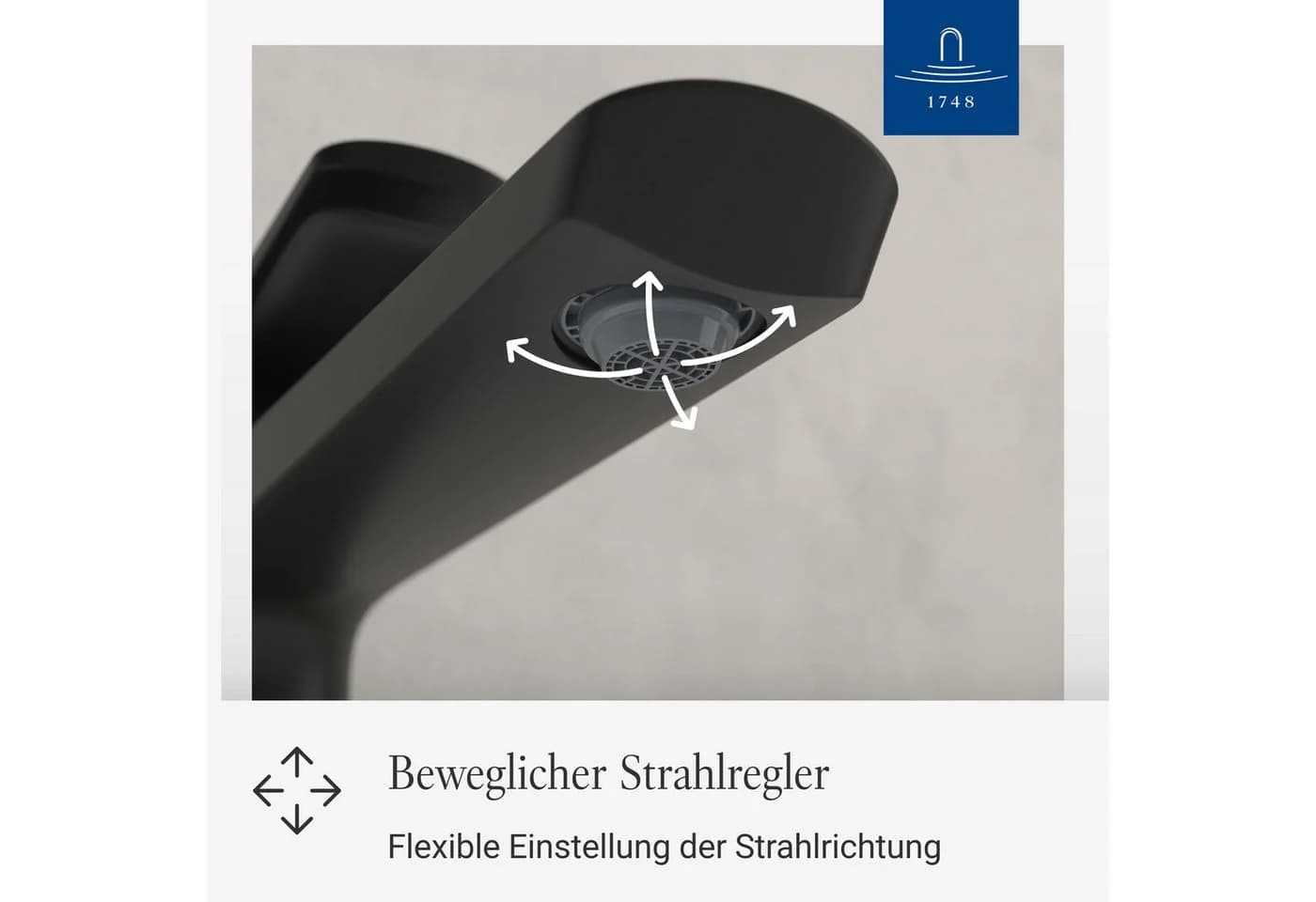 Villeroy & Boch Oasis Waschtischarmatur Matt Schwarz mit Keramikkartusche - Bild 4