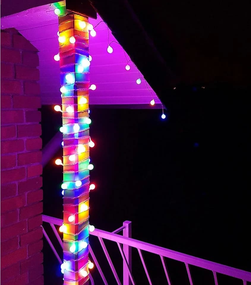 Kamelio LED Lichterkette 20m Bunt Party Deko Innen Außen