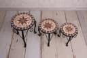 Kamelio Blumenhocker 3er Set Mosaik Metall Bild 3