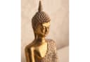 Kamelio Buddha Figur sitzend 30cm Gold Weiß Polyresin Bild 1