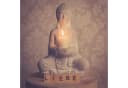 Kamelio Buddhafigur Stein 30cm sitzend mit Teelichthalter Bild 1