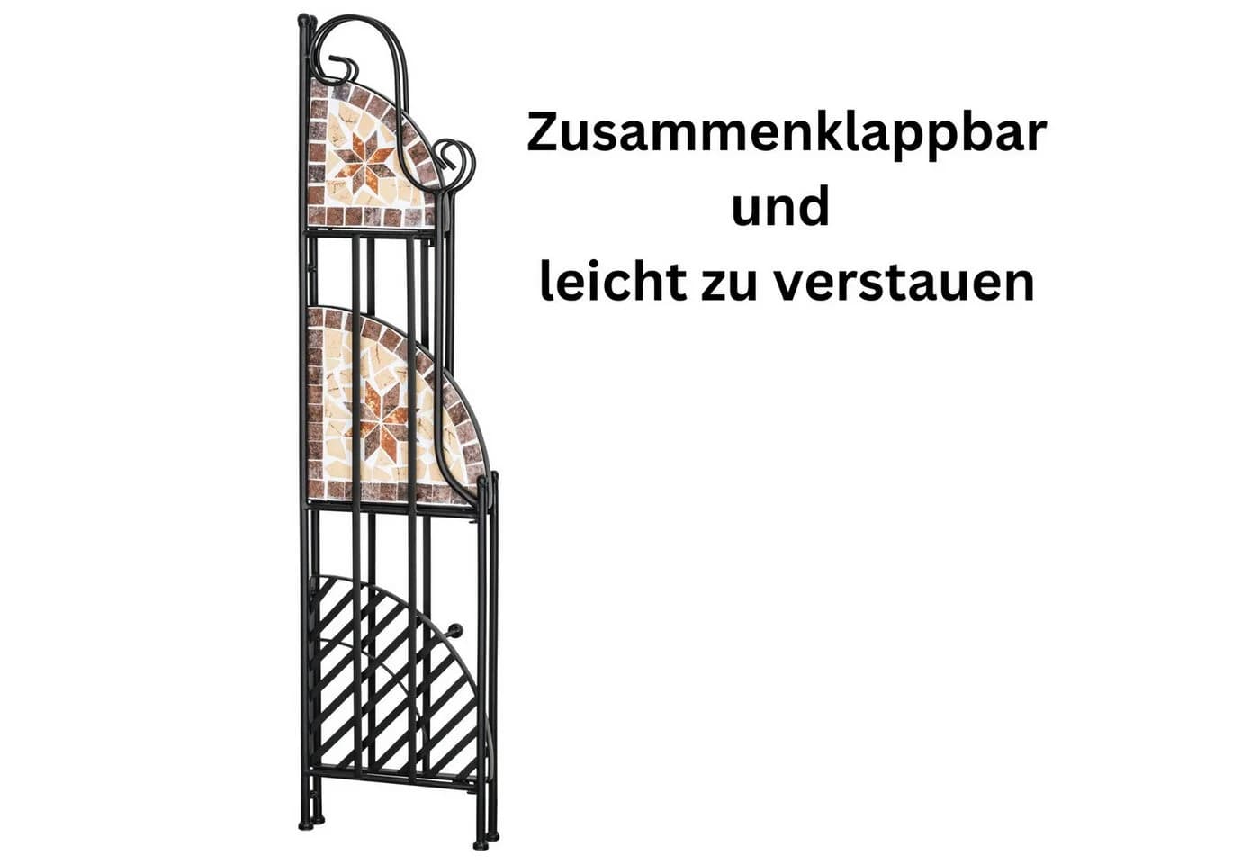 Kamelio Standregal Kleines Eckregal 115cm Pflanzenständer Pflanzenregal - Bild 5