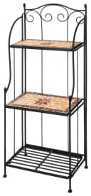 Kamelio Pflanzentreppe Mosaikregal Braun/Beige/Schwarz Metall Bild 2