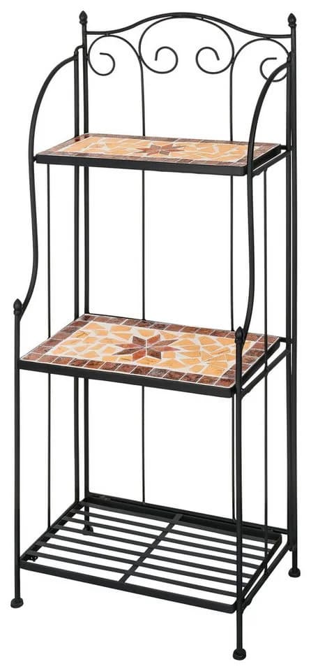 Kamelio Pflanzentreppe Mosaikregal Braun/Beige/Schwarz Metall - Bild 2
